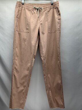Vuori Womens Ripstop Pants Elastic Waistband Organic Cotton Small Blush Pink